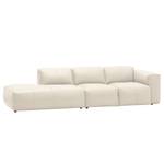 Bigsofa Hudson Echtleder Echtleder Neka: Creme - Armlehne davorstehend rechts