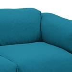 XXL-bank Hudson geweven stof Geweven stof Anda II: Turquoise - Armleuning vooraanzicht rechts