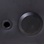 Bigsofa Idaho (inkl. Beleuchtung) Kunstleder Schwarz/Strukturstoff Hellgrau - Ohne Bluetooth Soundsystem