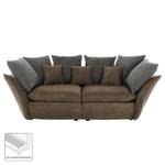 Bigsofa Kasala Samt - Braun / Grau