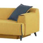 Grand canapé Leddy (convertible) Tissu - Jaune moutarde / Bleu jeans