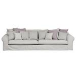 Bigsofa Lindas Webstoff Grau / Lila