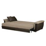 Bigsofa Manville (mit Schlaffunktion) Microfaser - Espresso / Warmes Beige