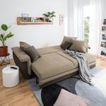 Bigsofa Manville (mit Schlaffunktion) Microfaser - Espresso / Warmes Beige