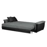 Bigsofa Manville (mit Schlaffunktion) Microfaser - Schwarz / Grau