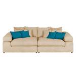 Bigsofa Naomi II Samt Beige / Türkis