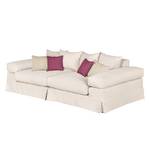 Bigsofa Serena Webstoff Beige / Lila