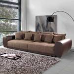 Bigsofa Pesaro Kunstleder / Webstoff Braun