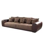 Bigsofa Pesaro Kunstleder / Webstoff Braun