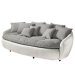 Bigsofa Pias Kunstleder / Webstoff Altweiß / Rauchgrau