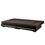 Bigsofa Rexburg mit Schlaffunktion & LED - Dunkelbraun / Braun