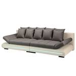 Bigsofa Rexburg mit Schlaffunktion & LED - Hellbeige / Schlamm