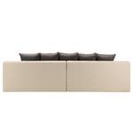 Bigsofa Rexburg mit Schlaffunktion & LED - Hellbeige / Schlamm