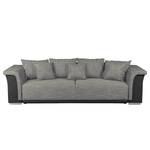 Bigsofa Rockypoint (mit Schlaffunktion) Kunstleder / Strukturstoff - Schwarz / Grau