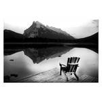 Impression d'art Lakeview Lonely Toile - Noir / Blanc