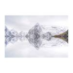 Afbeelding Lofoten Reflection alu-plaat - wit/grijs - Breedte: 60 cm