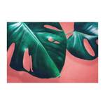 Afbeelding Monstera alu-plaat - roze/groen - Breedte: 45 cm