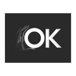 Afbeelding Ok alu-plaat - zwart/wit - Breedte: 45 cm