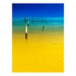 Afbeelding Seaside alu-plaat - geel/blauw