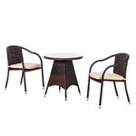 Ensemble de bar Paradise Lounge I Polyrotin marron