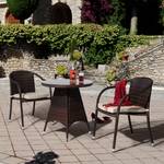 Set da bar Paradise Lounge I (3 pezzi) Polyrattan - Marrone