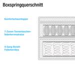 Boxspringbett Mohil Cord Microfaser - Dunkelbraun