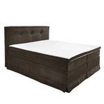 Boxspringbett Mohil Cord Microfaser - Dunkelbraun