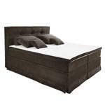 Boxspringbett Mohil Cord Microfaser - Dunkelbraun