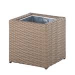 Bac à fleurs Rattanesco Puca Polyrotin / Aluminium marron argenté 40 x