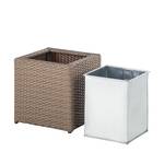 Fioriera Rattanesco Puca Polyrattan Marrone - 52 x 55 cm