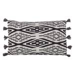 Coussin de sol Menton I Noir / Blanc