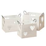 Photophores Heart (lot de 3) Blanc