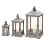 Lanternes Bianca (lot de 3) Gris