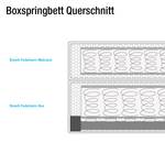 Boxspringbett Cyra Kunstleder Kunstleder - 200 x 200cm - H3 ab 80 kg - Kaltschaummatratze - Grau - Braun - 100 x 200cm - Bonellfederkernmatratze - H2