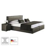 Boxspring Cyra Grijs - 140 x 200cm - Bonell-binnenveringmatras - H2 zacht