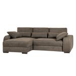 Boxspring-Ecksofa Comox Webstoff Muskat - Longchair davorstehend links