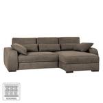 Boxspring-Ecksofa Comox Webstoff Muskat - Longchair davorstehend rechts