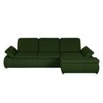 Boxspring Ecksofa Donhill II Webstoff Grün - Longchair davorstehend rechts