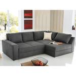 Boxspring-Ecksofa Esbjerg (mit Schlaffunktion / beidseitig montierbar) Microfaser - Grau