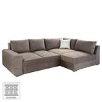 Boxspring-Ecksofa Esbjerg (mit Schlaffunktion / beidseitig montierbar) Microfaser - Taupe