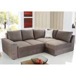 Boxspring-Ecksofa Esbjerg (mit Schlaffunktion / beidseitig montierbar) Microfaser - Taupe