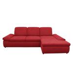 Boxspring Ecksofa Hills Flachgewebe Rot - Longchair davorstehend rechts