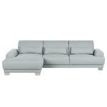 Boxspring-Ecksofa Paladine Webstoff Granit - Longchair davorstehend links