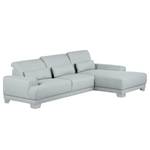 Boxspring-Ecksofa Paladine Webstoff Granit - Longchair davorstehend rechts