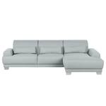 Boxspring-Ecksofa Paladine Webstoff Granit - Longchair davorstehend rechts