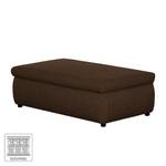 Tabouret boxspring Donhill Tissu - Marron foncé