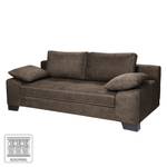 Boxspring-Schlafsofa Dawson Webstoff Dunkelbraun