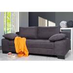 Boxspring-Schlafsofa Dawson Webstoff Dunkelgrau