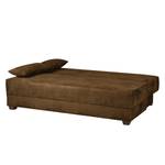 Boxspring-slaapbank Dingo antieke leerlook - Bruin