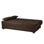 Boxspring-slaapbank Dingo antieke leerlook - Donkerbruin